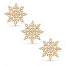 3 Snowflakes Unfinished Wooden Shapes Craft Cutouts DIY Unpainted 3D Plaques 4 Inches