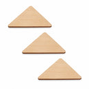 3 Triangles Unfinished Wooden Shapes Craft Cutouts DIY Unpainted 3D Plaques 4 Inches