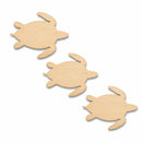 3 Turtles Unfinished Wooden Shapes Craft Cutouts DIY Unpainted 3D Plaques 4 Inches