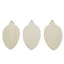 3 Egg Christmas Ornaments Unfinished Wooden Shapes Craft Cutouts DIY Unpainted 3D Plaques 4 Inches