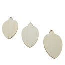 3 Egg Christmas Ornaments Unfinished Wooden Shapes Craft Cutouts DIY Unpainted 3D Plaques 4 Inches
