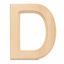 Unfinished Wooden Arial Font Letter D (6.25 Inches)