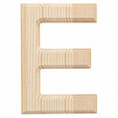 Unfinished Wooden Arial Font Letter E (6.25 Inches)