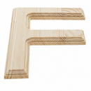 Unfinished Wooden Arial Font Letter F (6.25 Inches)
