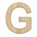 Unfinished Wooden Arial Font Letter G (6.25 Inches)