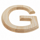 Unfinished Wooden Arial Font Letter G (6.25 Inches)
