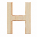 Unfinished Wooden Arial Font Letter H (6.25 Inches)