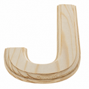 Unfinished Wooden Arial Font Letter J (6.25 Inches)