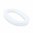 Arial Font White Painted MDF Wood Number 0 (Zero) 6 Inches