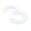 Arial Font White Painted MDF Wood Number 3 (Three) 6 Inches