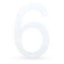 Arial Font White Painted MDF Wood Number 6 (Six) 6 Inches