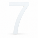Arial Font White Painted MDF Wood Number 7 (Seven) 6 Inches