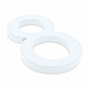 Arial Font White Painted MDF Wood Number 8 (Eight) 6 Inches