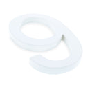 Arial Font White Painted MDF Wood Number 9 (Nine) 6 Inches