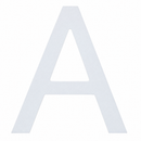Arial Font White Painted MDF Wood Letter A (6 Inches)
