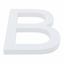 Arial Font White Painted MDF Wood Letter B (6 Inches)