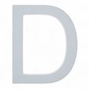 Arial Font White Painted MDF Wood Letter D (6 Inches)