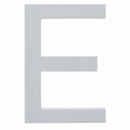 Arial Font White Painted MDF Wood Letter E (6 Inches)