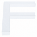 Arial Font White Painted MDF Wood Letter F (6 Inches)