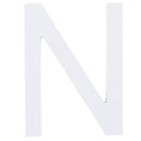 Arial Font White Painted MDF Wood Letter N (6 Inches)