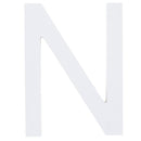 Arial Font White Painted MDF Wood Letter N (6 Inches)