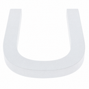 Arial Font White Painted MDF Wood Letter U (6 Inches)