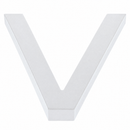Arial Font White Painted MDF Wood Letter V (6 Inches)