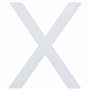 Arial Font White Painted MDF Wood Letter X (6 Inches)