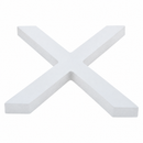 Arial Font White Painted MDF Wood Letter X (6 Inches)