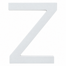Arial Font White Painted MDF Wood Letter Z (6 Inches)