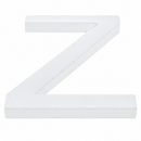 Arial Font White Painted MDF Wood Letter Z (6 Inches)