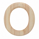 Unfinished Wooden Arial Font Letter O (6.25 Inches)