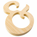 Unfinished Wooden Playball Italic Symbol & (6.25 Inches)