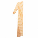 Unfinished Wooden Playball Italic Number 1 (6.25 Inches)