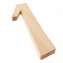 Unfinished Wooden Playball Italic Number 1 (6.25 Inches)