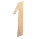 Unfinished Wooden Playball Italic Number 1 (6.25 Inches)