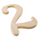 Unfinished Wooden Playball Italic Number 2 (6.25 Inches)