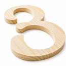 Unfinished Wooden Playball Italic Number 3 (6.25 Inches)