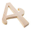 Unfinished Wooden Playball Italic Number 4 (6.25 Inches)