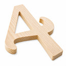 Unfinished Wooden Playball Italic Number 4 (6.25 Inches)