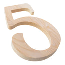Unfinished Wooden Playball Italic Number 5 (6.25 Inches)