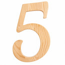 Unfinished Wooden Playball Italic Number 5 (6.25 Inches)
