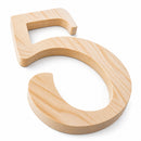 Unfinished Wooden Playball Italic Number 5 (6.25 Inches)