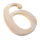 Unfinished Wooden Playball Italic Number 6 (6.25 Inches)