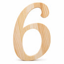 Unfinished Wooden Playball Italic Number 6 (6.25 Inches)