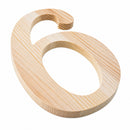 Unfinished Wooden Playball Italic Number 6 (6.25 Inches)
