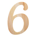 Unfinished Wooden Playball Italic Number 6 (6.25 Inches)