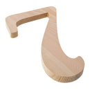 Unfinished Wooden Playball Italic Number 7 (6.25 Inches)