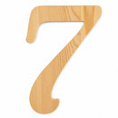 Unfinished Wooden Playball Italic Number 7 (6.25 Inches)