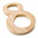 Unfinished Wooden Playball Italic Number 8 (6.25 Inches)